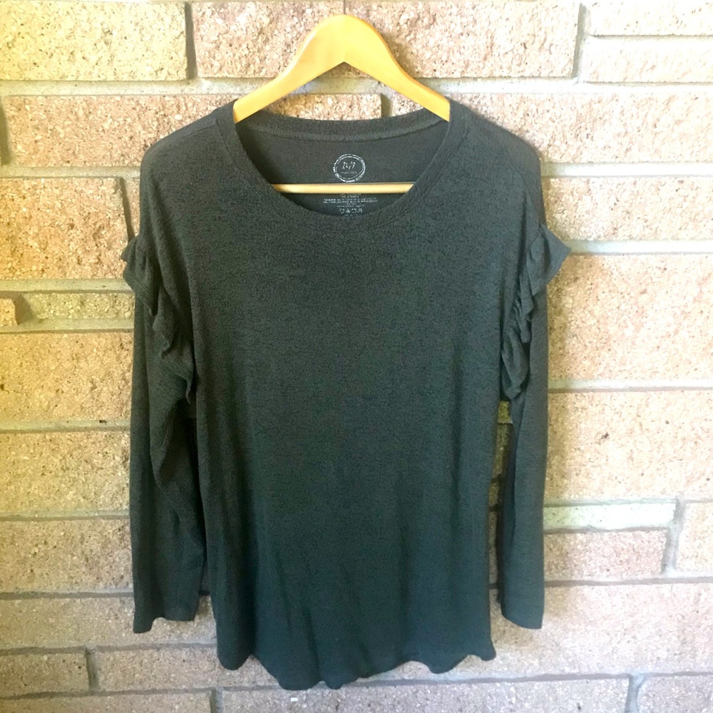 Long Sleeves Green Tunic Shirt